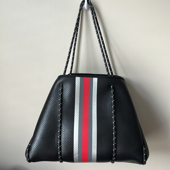 Great condition Haute Shore Black with front stripe tote - Picture 2 of 4